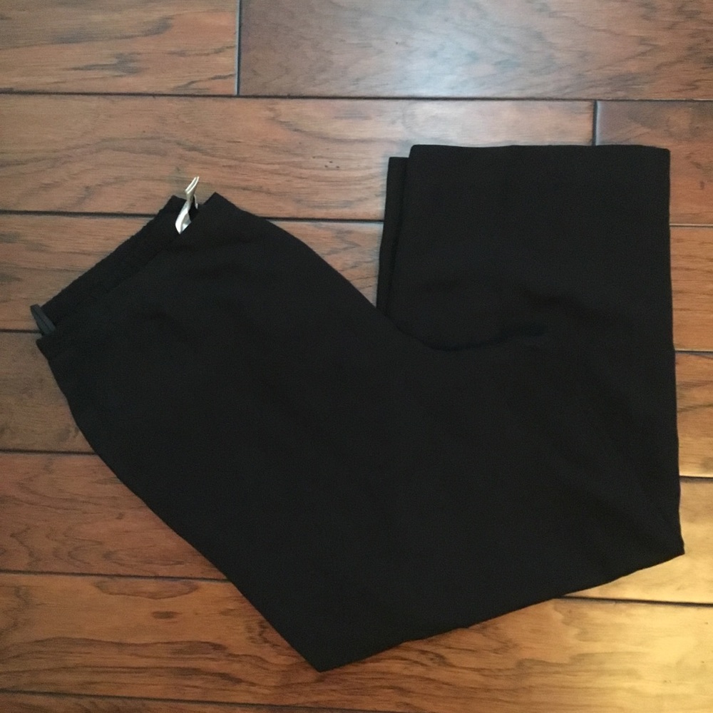 Talbots Black 100% Silk Dress Pants Petite Sz 14W